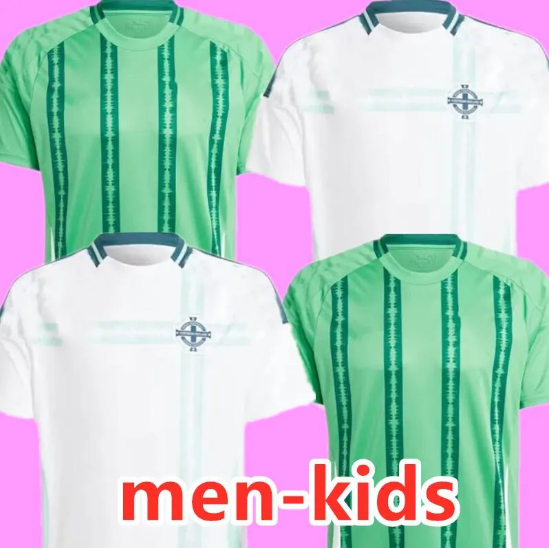 2024 Nordirlands fotbollströjor Divas Charles Evans National Team 24 25 Charles Ballard Best Brown Football Shirts Green Away White Men Kids Kit Uniforms