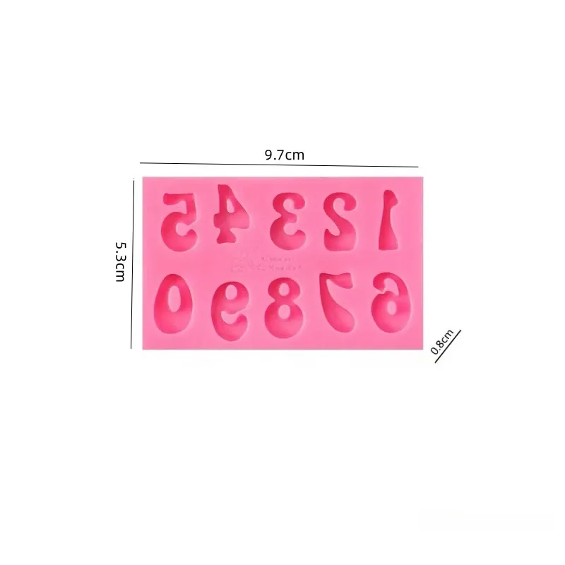 Cakelove Cute Number Stampo in silicone colorato uso domestico trasformando lo zucchero Torta al cioccolato Stampo in silicone Strumento di cottura Kit biscotti fondente