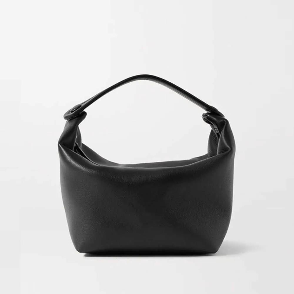 Pure Original The * Row Couche de tête haut de gamme en cuir de vachette Sac à main Minimaliste Boîte à lunch Sac Sac à main Mini Cuir véritable Handheld Girl 240328