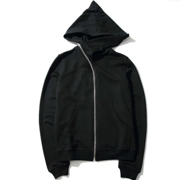 Wholesale Hip Hop Cardigan Black Women Zipper Unisex Hoodie Sweatshirts Jacket