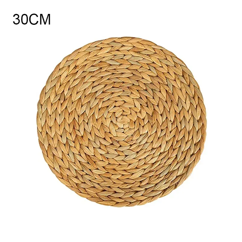 Sottobicchieri rotondi in rattan naturale, tovagliette isolanti fatte a mano, riempitivo tavolo, tappetini, accessori decorativi la cucina