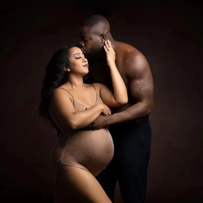 Gold Knitted Black Maternity Photoshoot For Pregnancy... From Kong06,  $15.28 | DHgate.Com
