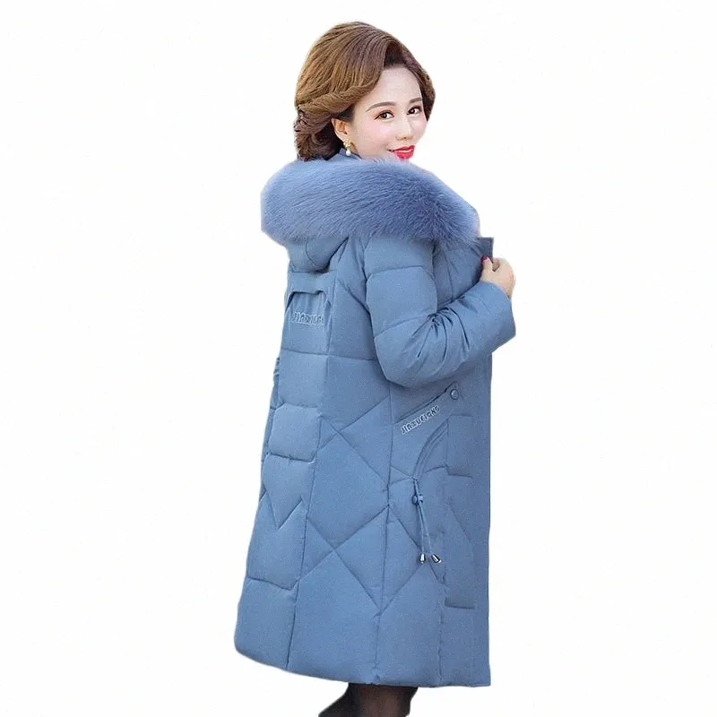 new Middle aged Female Down Parkas Cott Padded Coat Thick Warm Parkas Lg Women Winter Jacket 5XL W2245 O6Nb#