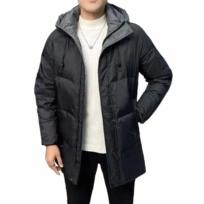 Qualité Hiver Down Jacket LG pour les hommes Solid avec un casse-vent Clain Catch Catch Mern Fi Clothing R647 #