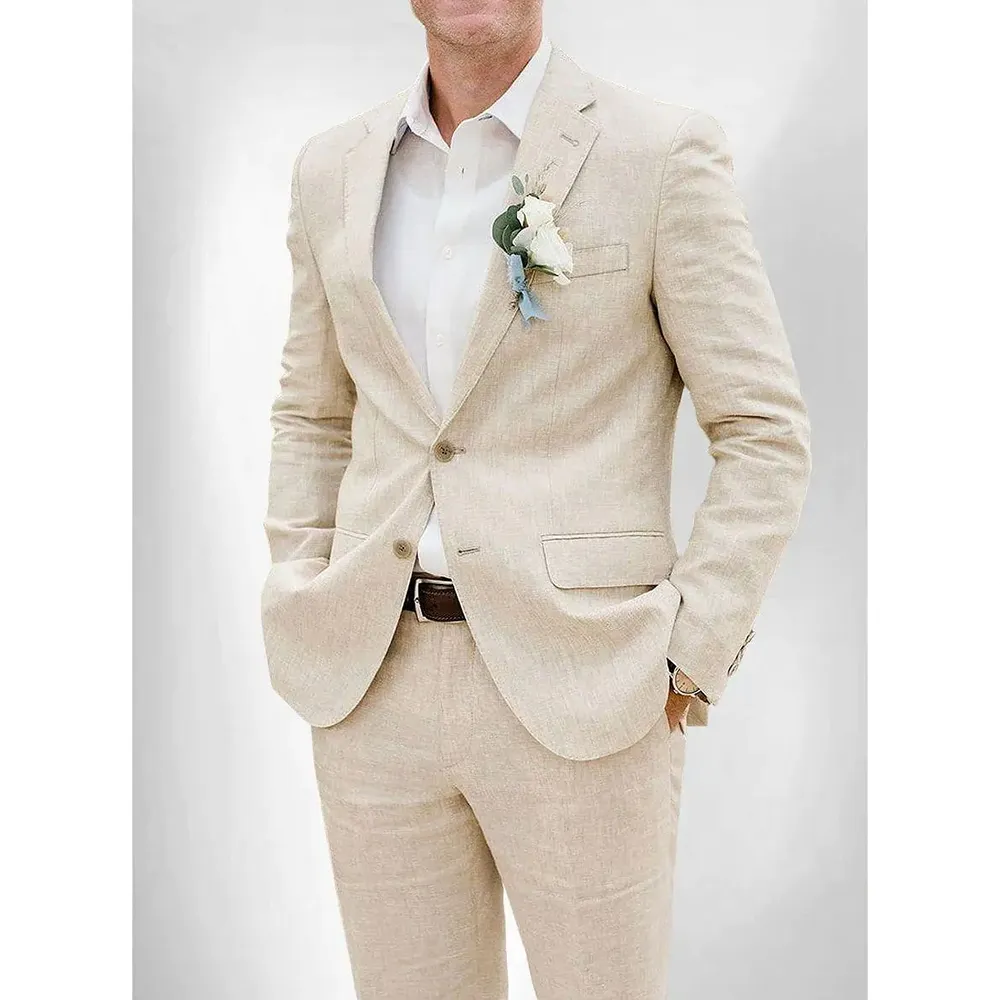 Cream linen blazer mens clearance