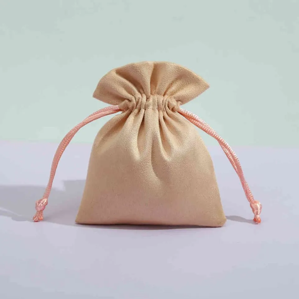 50 pz di Alta Qualità flanella di Stoccaggio Sacchetti di Velluto Perline Tè Caramelle Gioielli Organza Borsa Con Coulisse per la Cerimonia Nuziale Regalo Di Natale Sacchetti233T