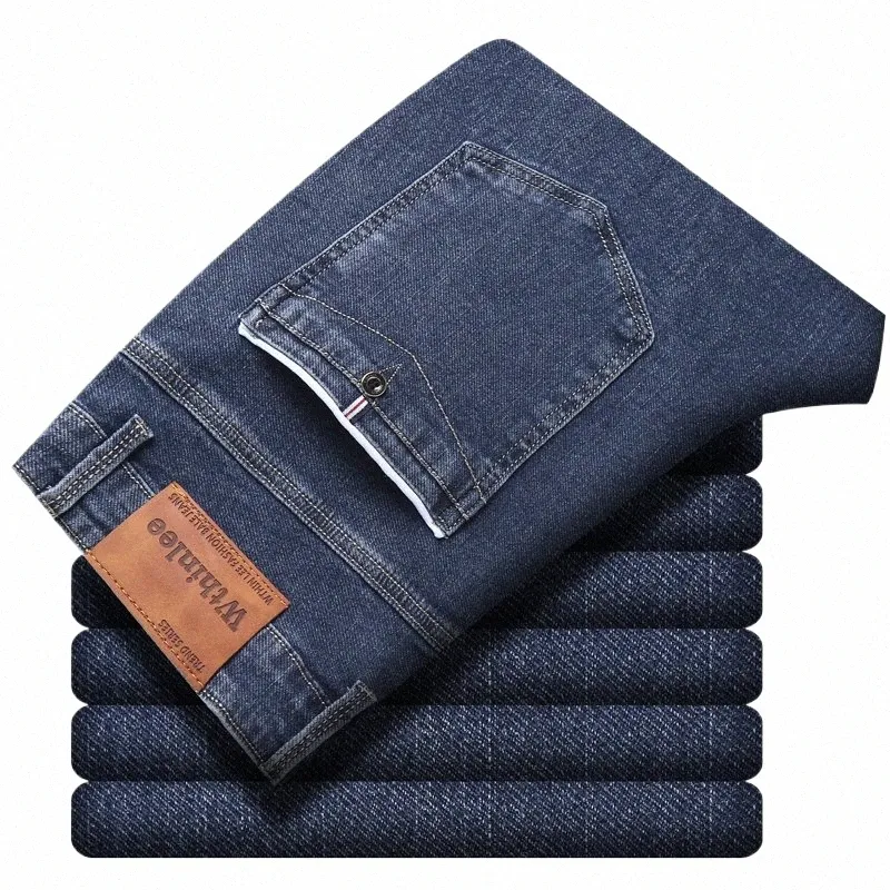 Men's Slim Fit Stretch Jeans Classic Denim Trousers, Black Blue Wash,  Plus Size Available (28-40) New Arrival!