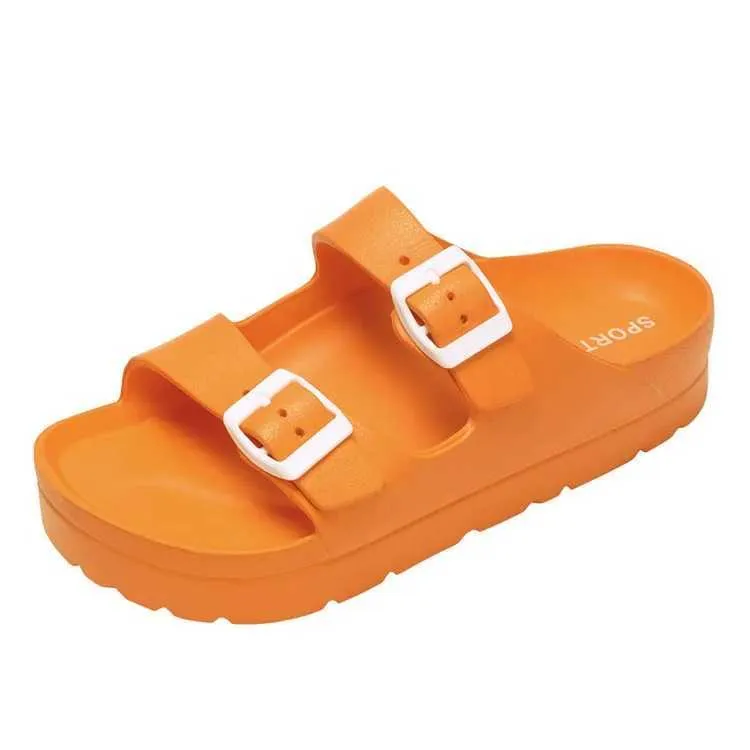 Kapcie Crestar Fashion Platforme Sandals Women Eva Biełdowy stojak z podparciem łuku Regulowana klamra Slajd Femle Outdoor Beach H2403287S8K