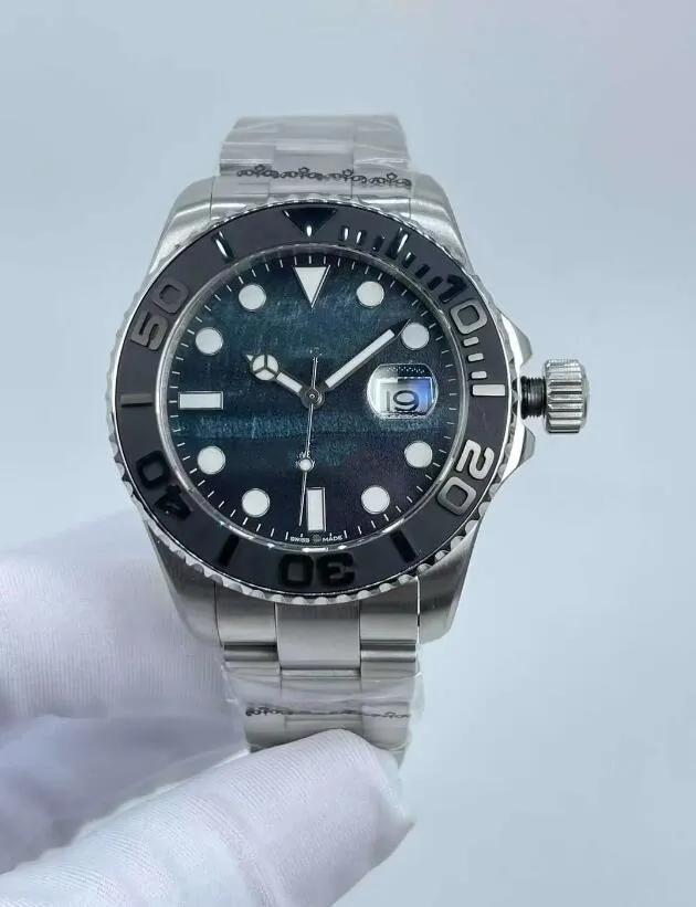 고품질 럭셔리 남성 디자이너 시계 42mm Yacht-M 226627 세라믹 베젤 기계 자동 이동 스테인리스 스포츠 손목 시계