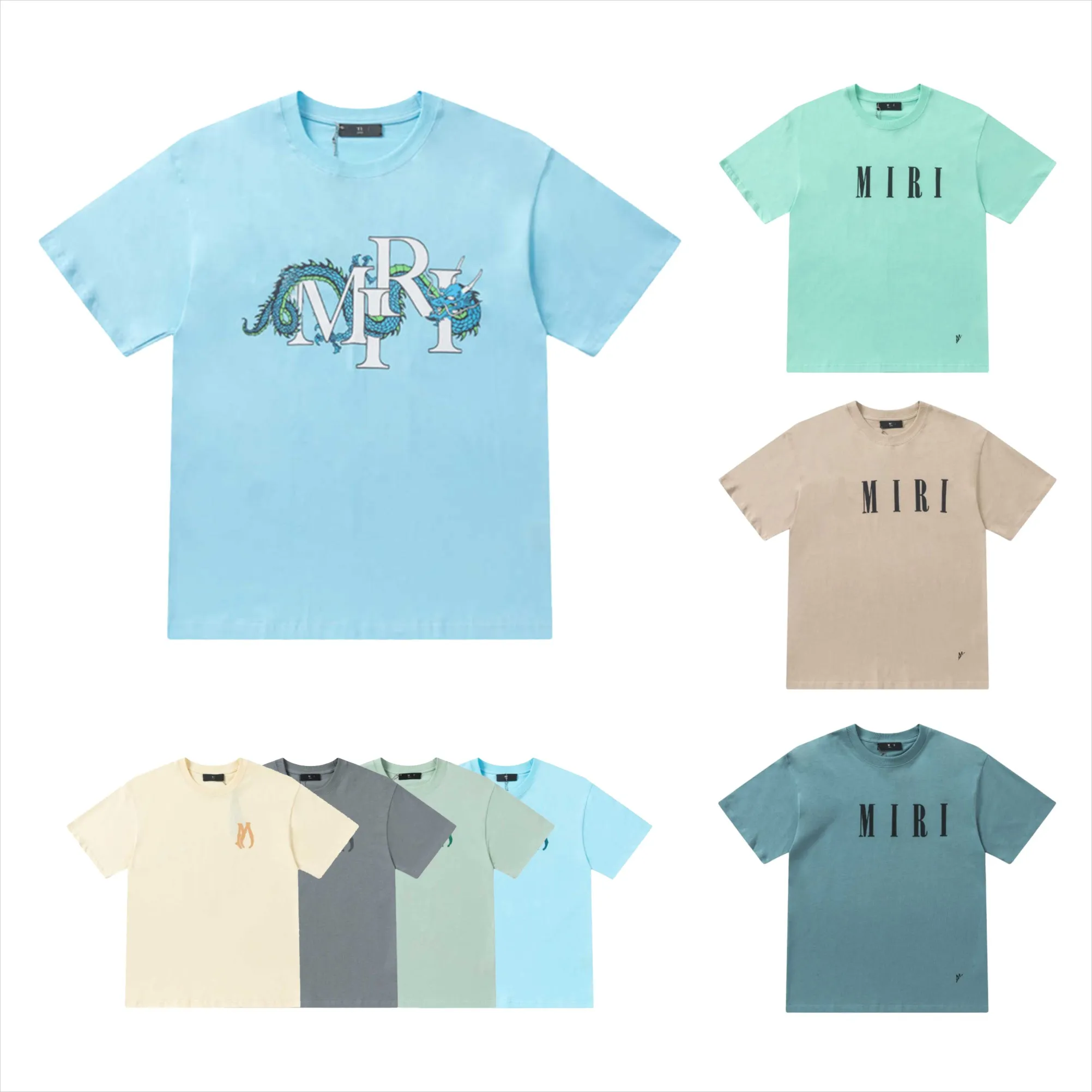Nouveau t-shirt de créateur avec motif de dragon lettre imprimée t-shirt pour hommes t-shirt de couleur claire de haute qualité t-shirt court décontracté t-shirt de rue hip-hop t-shirt yyg