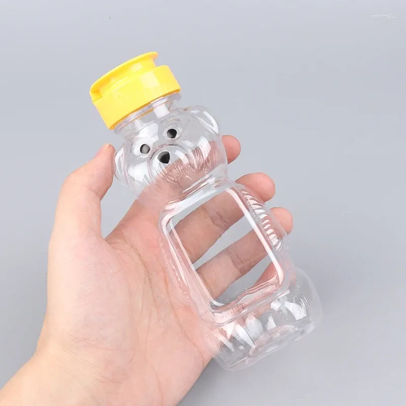 Butelki do przechowywania 1/2pcs 240 ml plastikowy ściskanie przyprawy niedźwiedź