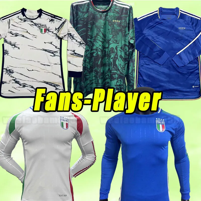 EDTION LONG SLEEVE 23 24 BONUCCI SOCCER JERSEYS 2024 2023 ITTILYS INSIGNE Italia Verratti Chiellini Chiesa Barella Football Shirts Home Away Fan Player