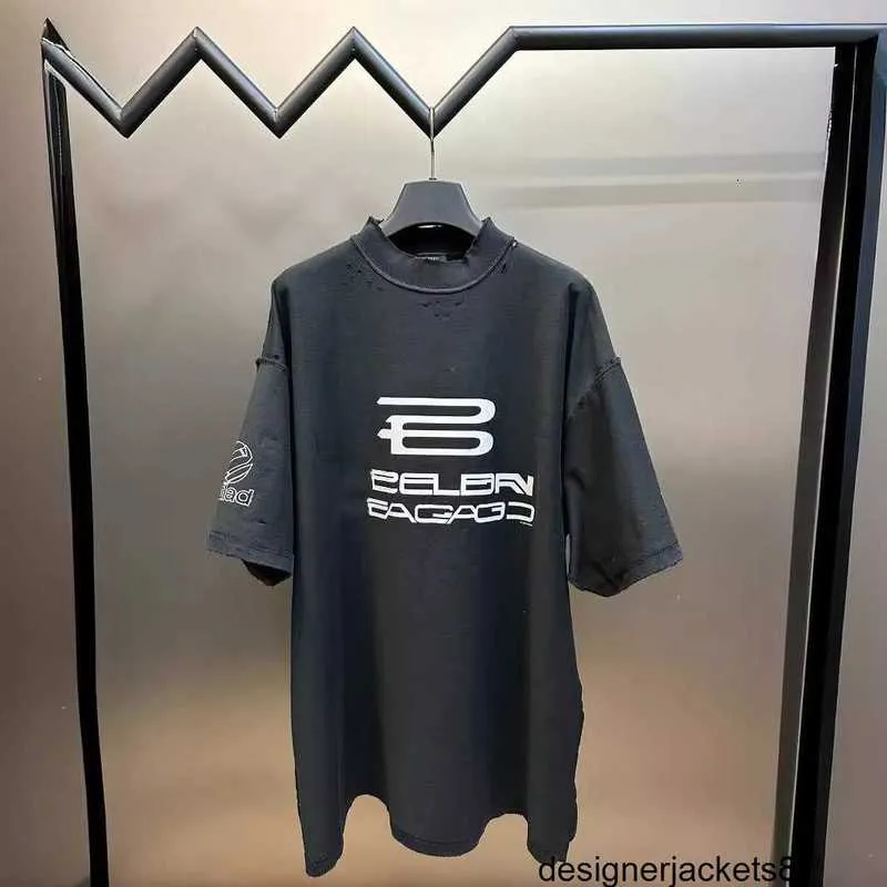 Designer Instagram Paris B Home 2024 Sommer AI Design Logo vorne und hinten bedrucktes Kurzarm-T-Shirt für Männer und Frauen Paar Familien-T-Shirt H1G9