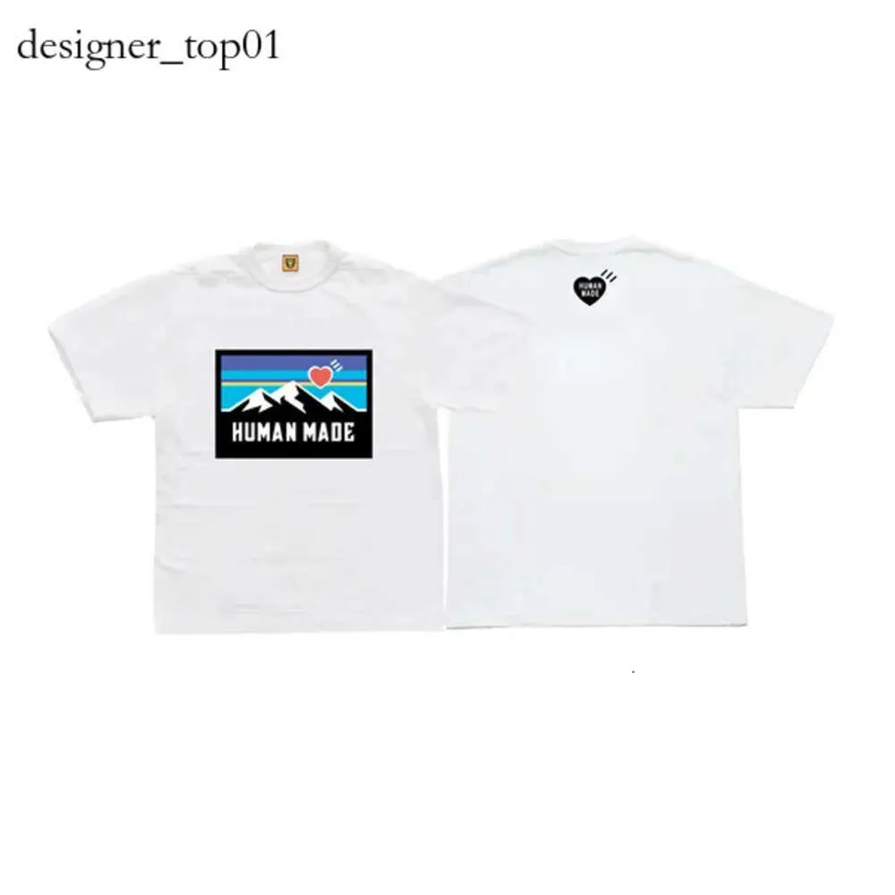 Human Make Japanese Trendy Brand Mens Designer T Shirts Loose Fitting with Sulfur Cotton Polar Bear Duck Cute Animal Letter Print Cotton Human Made Shirt 4610