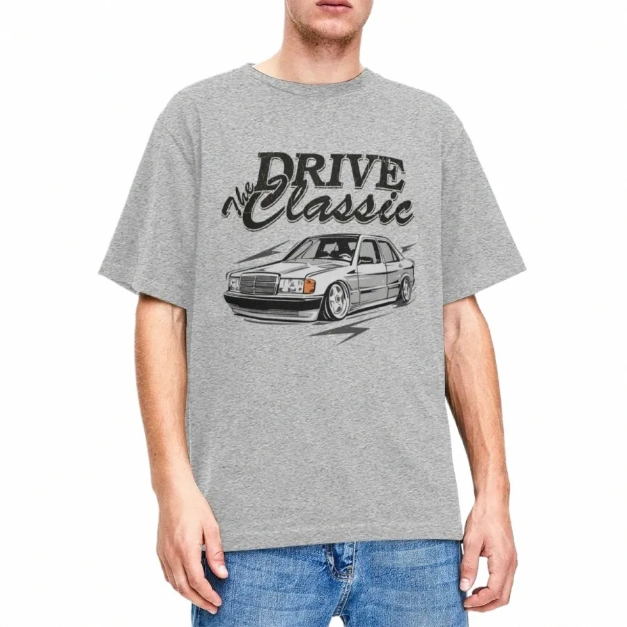 fantastico W201 Drive The Classic Car T-shirt per uomo Donna Girocollo Cott 190E Auto d'epoca Manica corta Tees 6XL Top B8Fi #