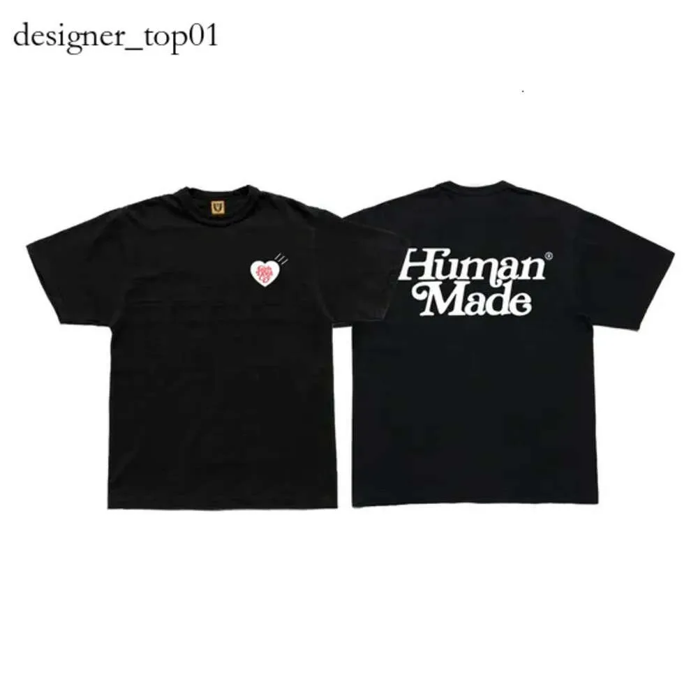 Human Make Japanische trendige Marke Herren-Designer-T-Shirts, locker sitzend, mit Schwefel-Baumwolle, Eisbär, Ente, niedlicher Tier-Buchstabendruck, Baumwolle, von Menschen hergestelltes Hemd 7872