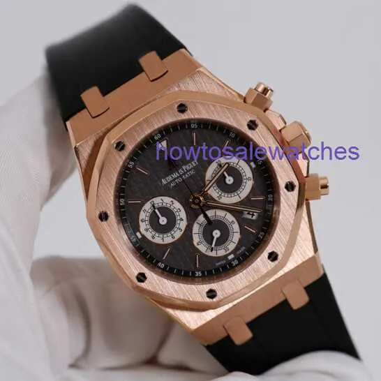 Hot AP nadgarstek Royal Oak 26022OR zegarek męski Rose Gold 39 mm Automatyczna mechaniczna zegarek Słynny zegarek luksusowy zegarek