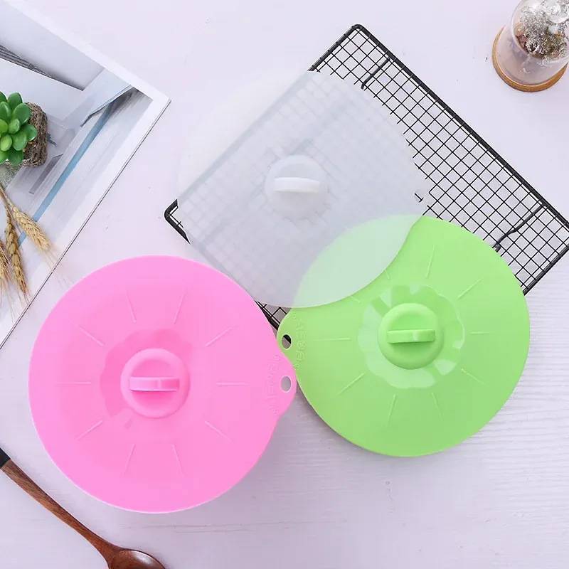 Accessories Multifunction Silicone Boil Over Spill Lid Preservation Lid Pan Cover Oven Safe with Instead of Plastic Wrap Cooking Tools