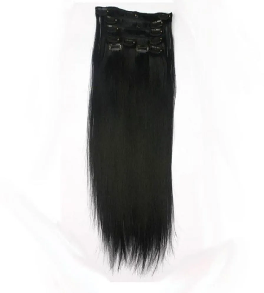 اللون 2 على المخزون عرض 1 12 8 613 100 Human Hair Weads 18inches 80g Clip في امتدادات الشعر محدودة عرض 2331210