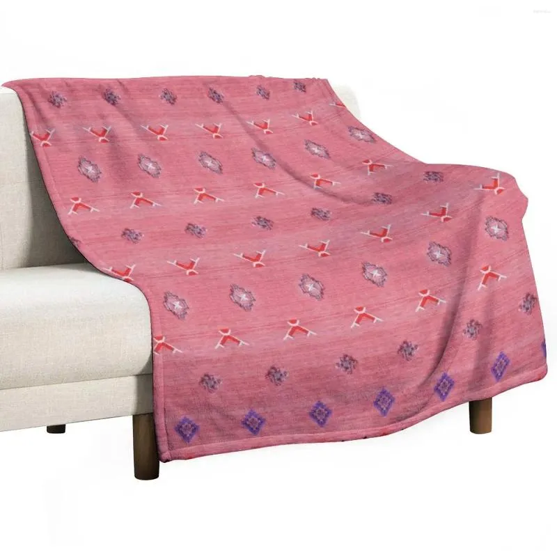 Blankets Pink Oriental Traditional Handmade Moroccan Style Throw Blanket Vintage Valentine Gift Ideas Soft Big