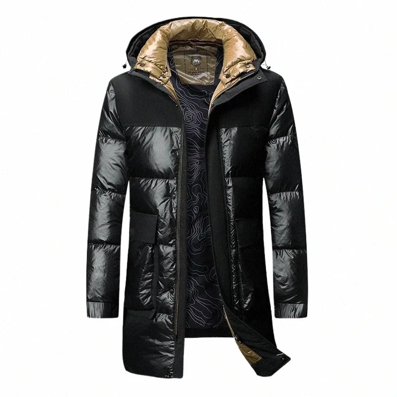 ASESMAY 2021 Helt ny ankomst Mäns Winter Coat Högkvalitativ Male Down Jacka Windproof Warm Hooded Russian Parkas D1AA#