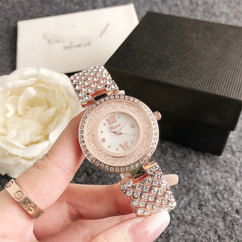 Relógio superior de cristal diamante relógio feminino todo em aço inoxidável com 33mm relógio de alta qualidade feminino natal presente do dia das mães