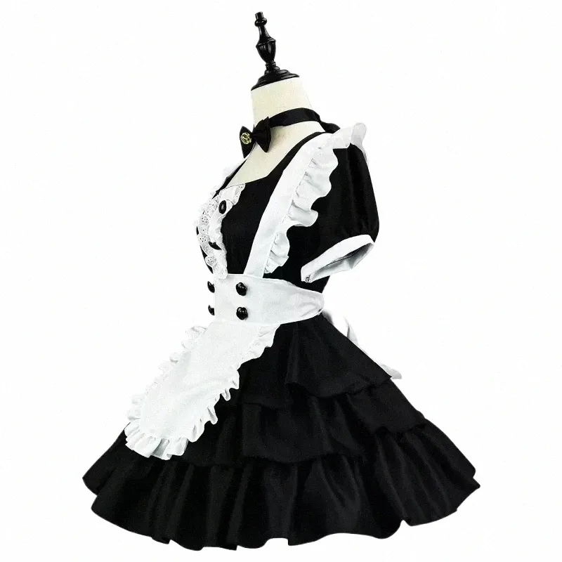 Sexig ny Hot Sell 2024 Japanese Maid Outfit roll Spela Suit Kläder Halen Lolita Kvinnliga män Kvinnor Y9BJ#