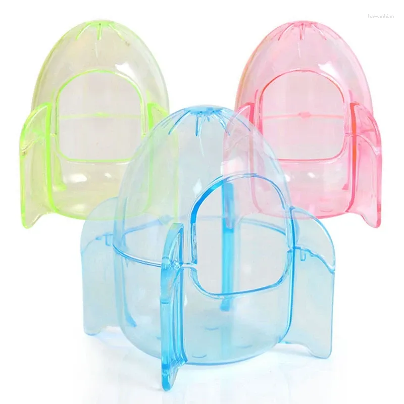 Vêtements pour chiens Hamster Salle de bains Baignoire en plastique Fournitures pour animaux de compagnie Couleur aléatoire Envoyer petite maison de sable