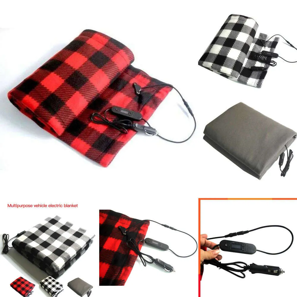 Upgrade New Accessories Interior 145x100cm 12V Heating Travel Heated Bedroom Soft Autumn Winter Electric Blanket for Car