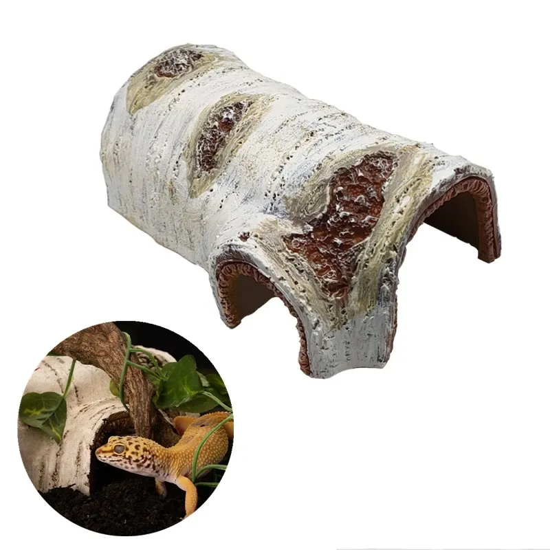 Décor Reptile S/M/L Habitat Terrarium Écorce Plie Cachettes Reptiles et Petits Animaux Cacher Grotte Lézard Habitat Aménagement Paysager Décor terrario