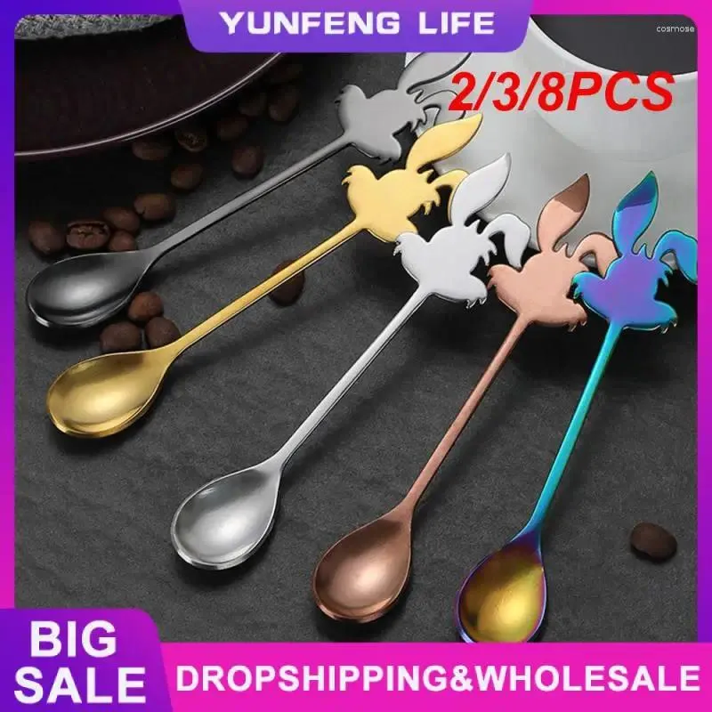 Coffee Scoops 2/3/8PCS Cartoon Easy To Clean Multipurpose Smooth Top-rated Adorable -selling Versatile Small Spoon Unique Cute