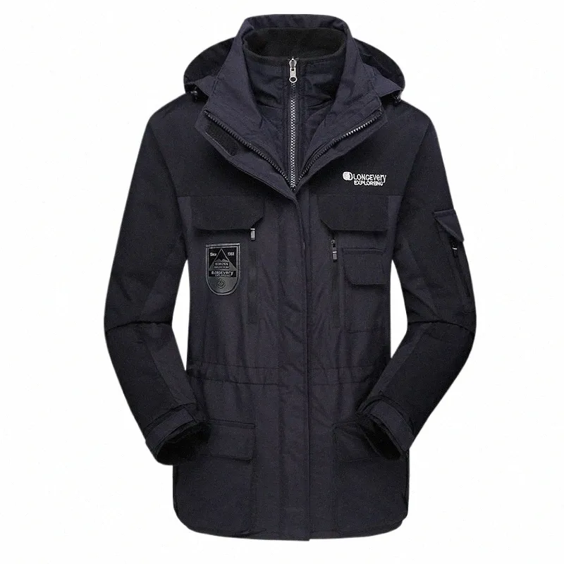 Inverno masculino outono 2023 ao ar livre feminino de duas peças destacável jaquetas de lã windbreak impermeável roupas de escalada 21q1212 p1f9 #