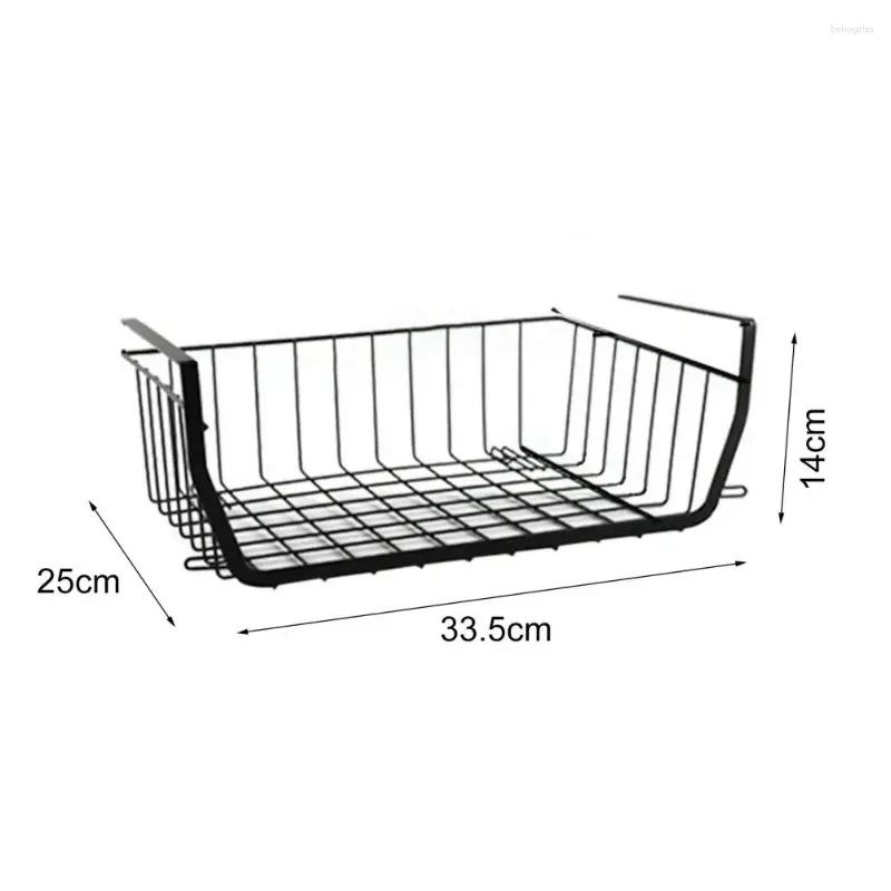 Support de rangement de cuisine en fer forgé, Construction robuste, 2 couleurs, double crochet, panier en fil métallique, empilable
