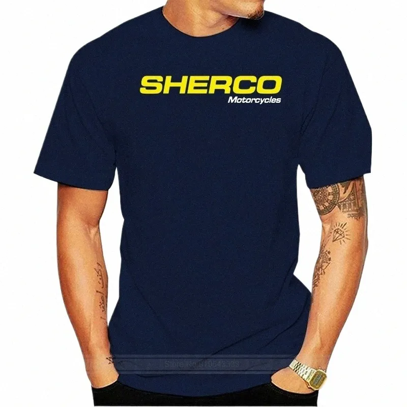 Sherco 450 SEF Factory Racing T-shirt Cott Tshirt Men Summer Fi T-shirt rozmiar Euro#