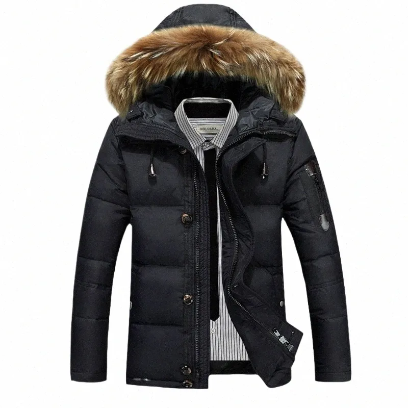 冬の襟の男子下のジャケット暖かくて風に覆われた白いアヒル56％〜60％カジュアルダウンジャケットパーカマンスノージャケットパーカー＃
