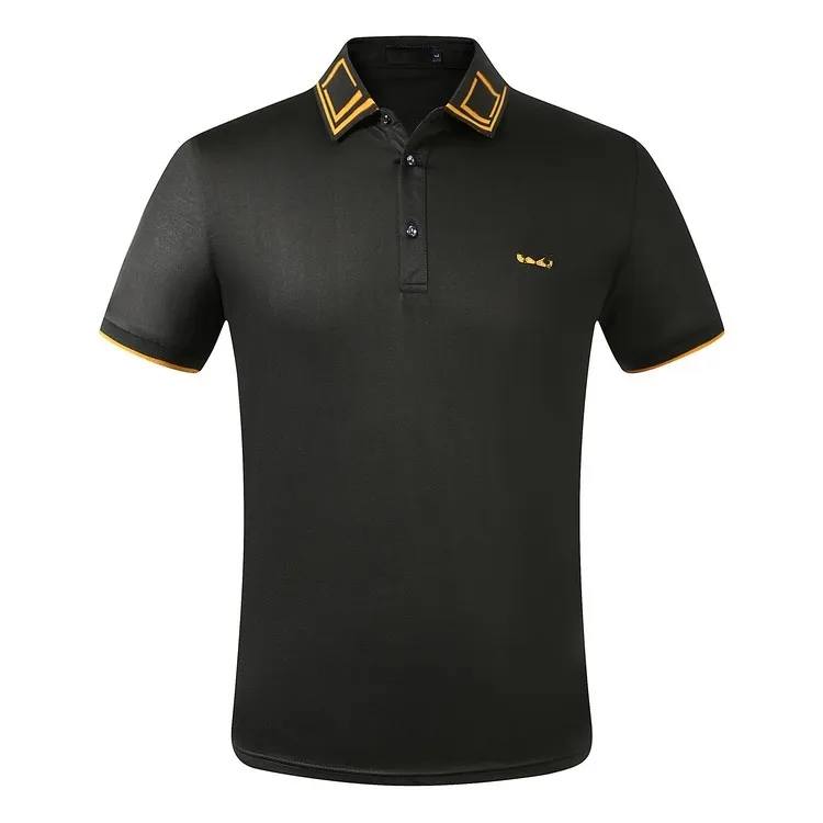 Рубашка поло Мужская футболка с короткими рукавами высокого качества с лацканами Деловой формальный топ Повседневная футболка-поло с вышивкой