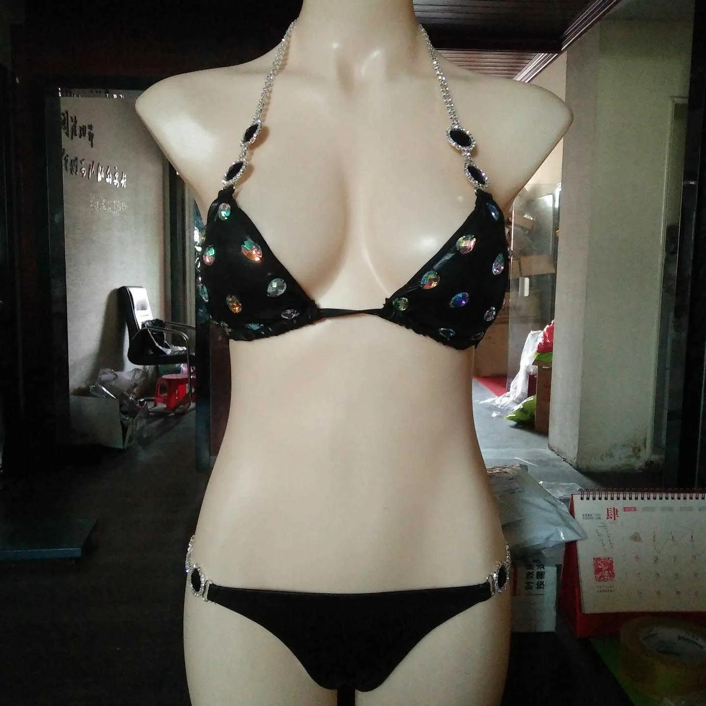 Novance Tlx032 Luxury Crystal Sling Mature New Style Leather Bikini Woman Ladies Swim Suits Swimwear Summer Women Solid