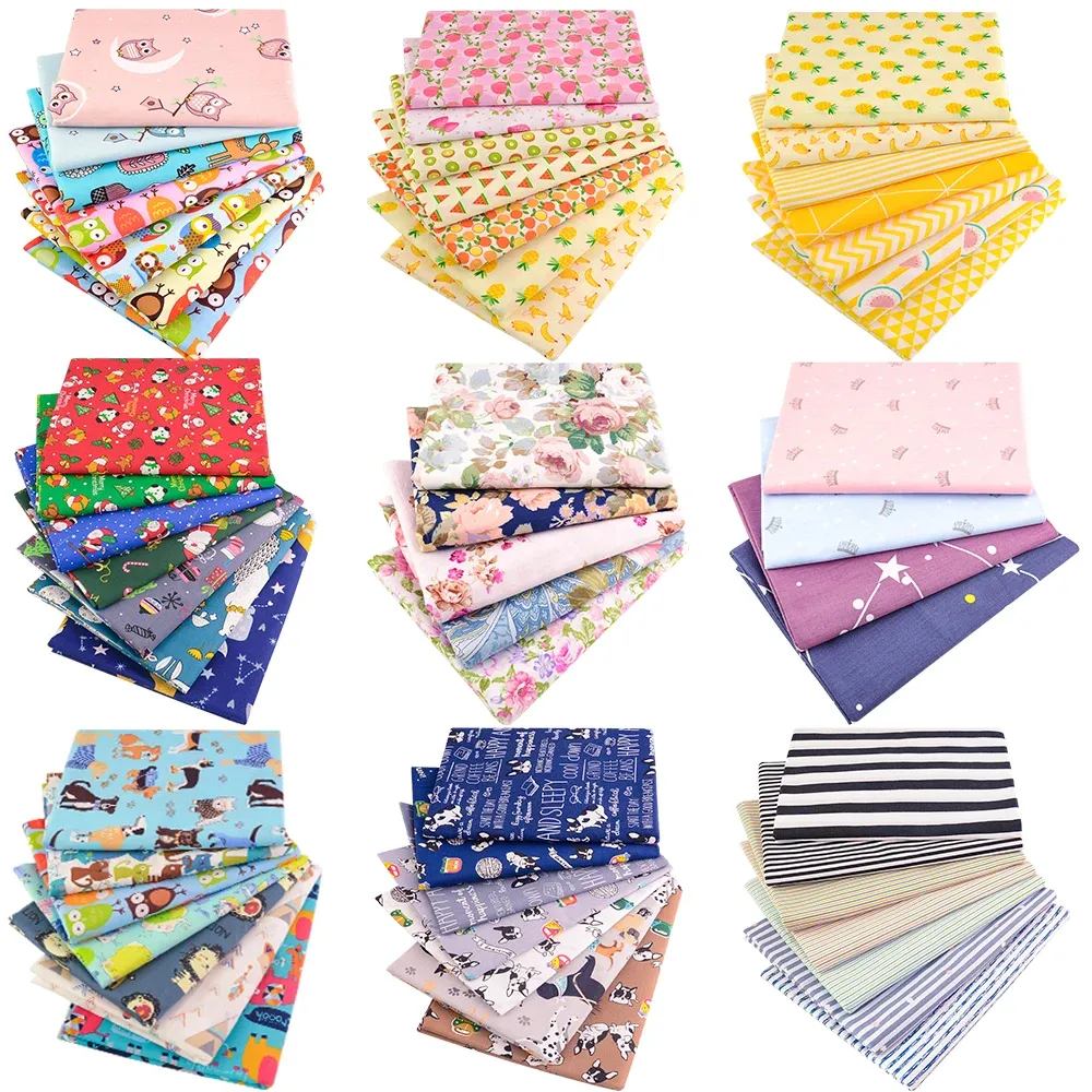 Tessuto 40/50*50 cm 68 PCS di Colore Della Caramella Floreale Fat Quarter Fasci di Tessuto Per Cucito Crafting FAI DA TE Trapunta Panno di Cotone cucito Patchwork