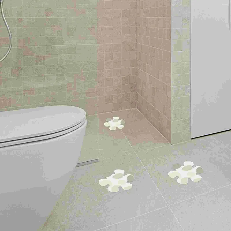Tapis de bain 1 ensemble d'autocollants de salle de bain en forme de fleur, autocollants de douche antidérapants avec outil
