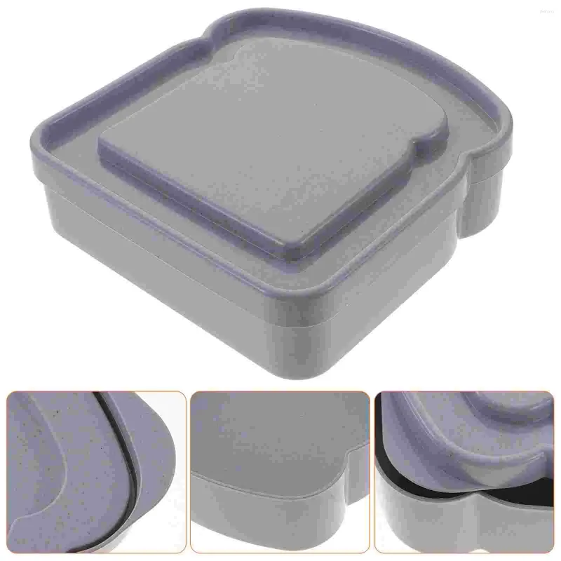 Storage Bottles 4 Pcs Sandwich Box Case Loaf Bread Kids Container Lunchbox Air Tight Containers For Adults Small Holder Toddler Food