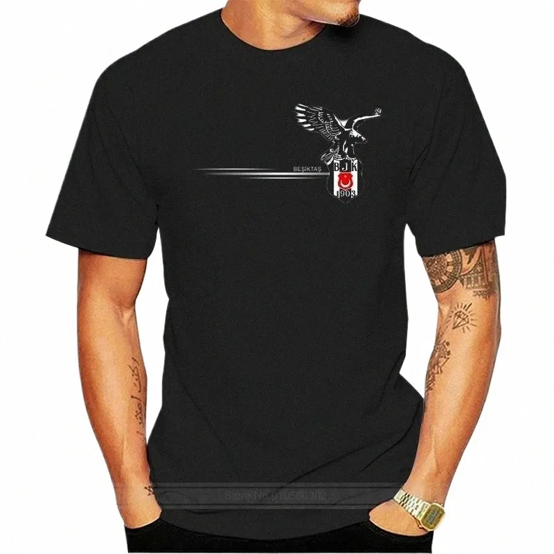 T-shirt da uomo Fi Besiktas maglietta manica corta casual top nero abbigliamento divertente t-shirt novità maglietta donna x9md #