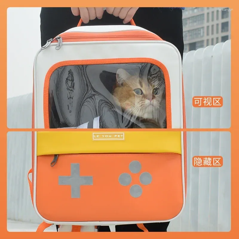 Borsa da viaggio portatile per animali domestici per gatti. Gita alla moda