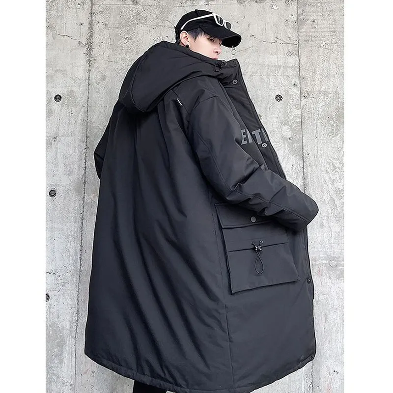 DHgate.com:Mens Techwear Down Cotton Jacket, Oversized Mid DHgate.com:Mens Techwear Down Cotton Jacket, Oversized Mid