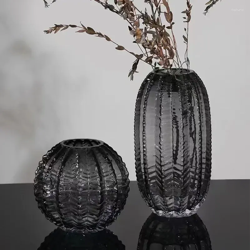 Vases Nordique Moderne Cactus Verre Vase Lumière Luxe Creative Fleur Arrangement Minimaliste Décoration Décorative Pour La Maison