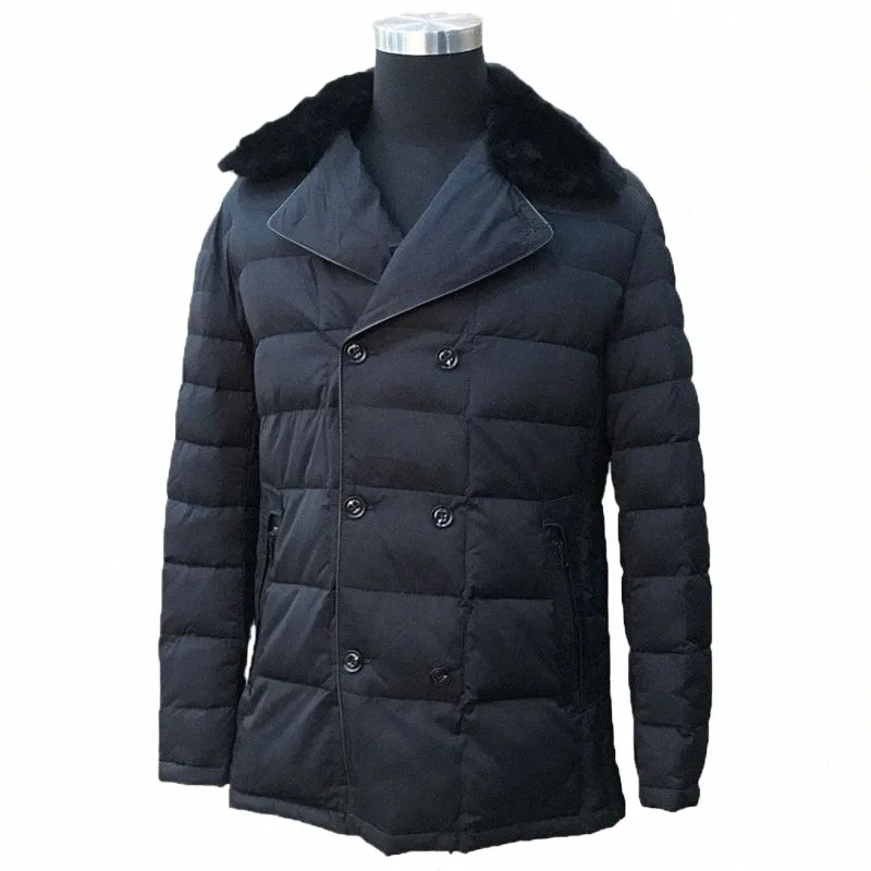 City CLASS New Fi Hommes Parkas Lg Manteau Amovible Rex Collier De Cheveux Chaud Veste D'hiver Manteau Outwear Chaud pour Hommes Top Vente 6100 n5Ig #