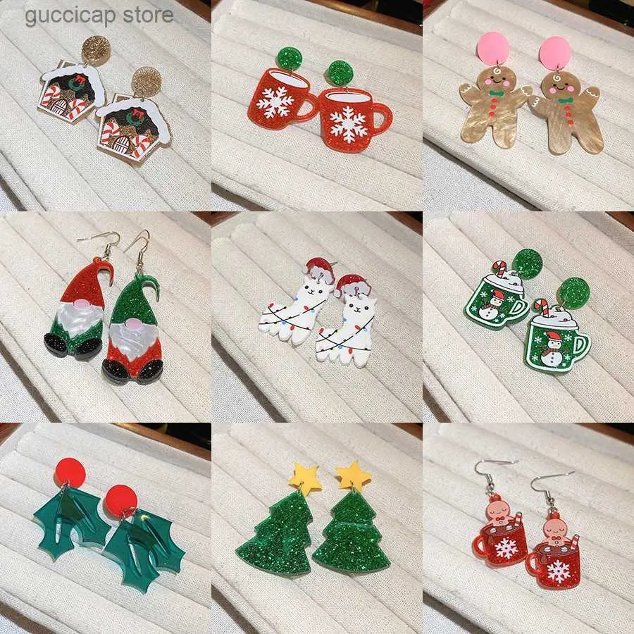 Charm Christmas Earring for Women 2023 New Arrival Personality Dangle Earrings Holiday Style Jewelry Sets Festival Gift Y240328