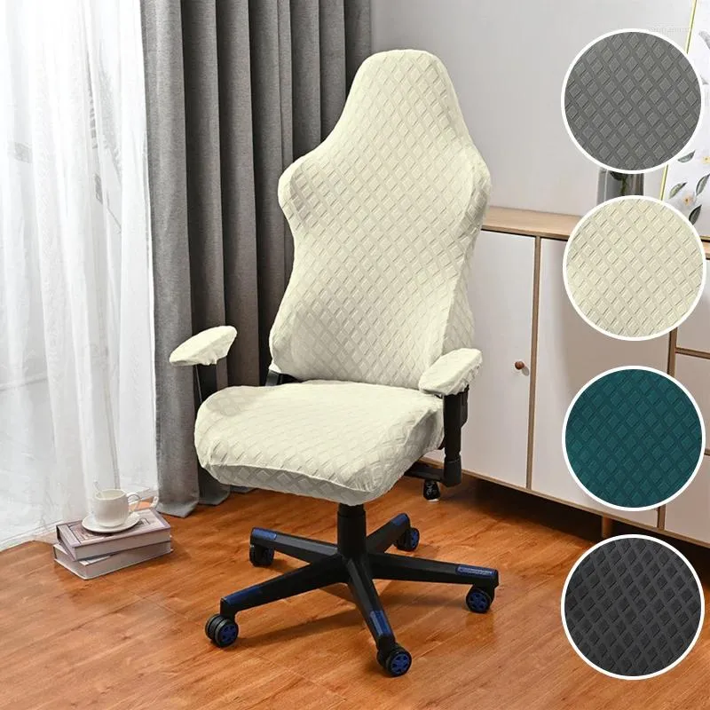 Stoelhoezen 1 Set Jacquard Gaming Cover Stretch Computer Bureaustoelen Elastische Anti-vuile Draaibare Fauteuil Kussenovertrekken Zetel