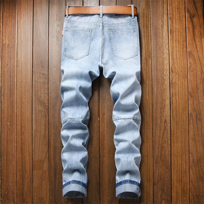 DHgate.com:2021 New Fi Mens Cott Ripped Jeans Jean Homme