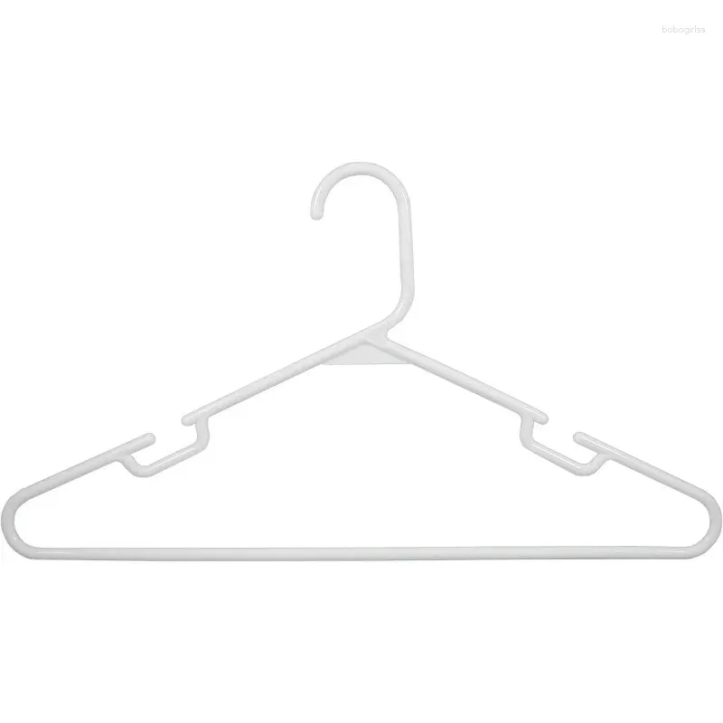 Hängare Wisconic Adult Plastic Clothing Hanger Slotted For Strappy Shirts 60 Pack White