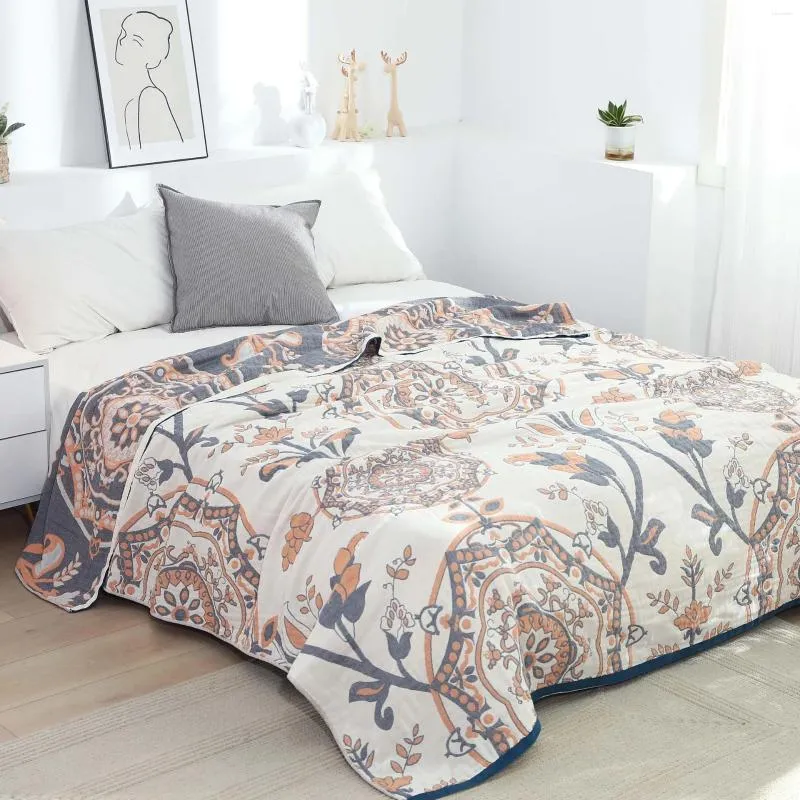 Filtar sängplädet sommar tunn och kastar bomullsduk handduk cool quilt en enda dubbel soffa mjukt filt för sängar